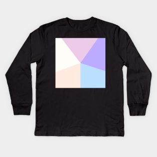 Abstract Triangle of Soft Pastel Colors Kids Long Sleeve T-Shirt